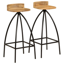 vidaXL Barové židle 2 ks masivní mangovníkové dřevo (245265)