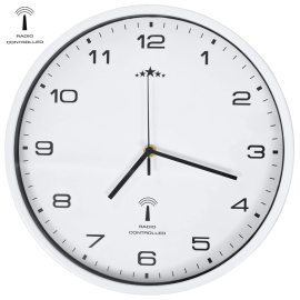 vidaXL Rádiem řízené nástěnné hodiny se strojkem Quartz 31 cm bílé (50616)