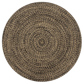 vidaXL Ručně vyráběný koberec juta černý a přírodní 90 cm