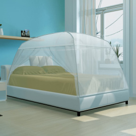 vidaXL Moskytiéra na postel se 2 dvířky - 200 x 180 x 150 cm - bílá