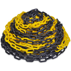 vidaXL Plastový výstražný řetěz žluto-černý, 30 m