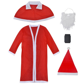 Santa Claus vánoční kostým s dlouhým kabátem