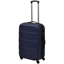 Sada tří skořepinových kufrů na kolečkách modrá 45