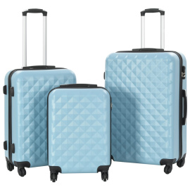 vidaXL Sada skořepinových kufrů na kolečkách 3 ks modrá ABS (91889)