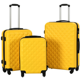 vidaXL Sada skořepinových kufrů na kolečkách 3 ks žlutá ABS (91890)
