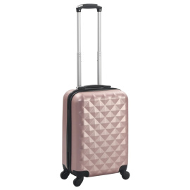 vidaXL Skořepinový kufr na kolečkách růžově zlatý ABS (91893)