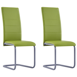 vidaXL Konzolové jídelní židle 2 ks zelené umělá kůže (281693)