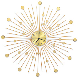 vidaXL Nástěnné hodiny kovové 70 cm zlaté (283862)