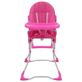 Dětská jídelní židlička růžovo-bílá 