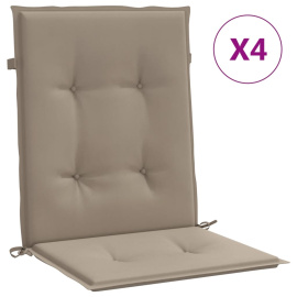 vidaXL Podušky na židli nízké opěradlo 4 ks taupe 100x50x3 cm oxford (47563)