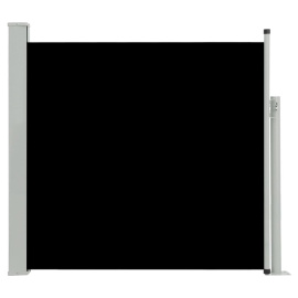 vidaXL Zatahovací boční markýza/zástěna na terasu 170 x 300 cm černá (48364)