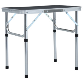 vidaXL Skládací kempingový stůl šedý hliník 60 x 45 cm (48180)