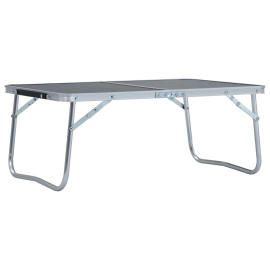 vidaXL Skládací kempingový stůl šedý hliník 60 x 40 cm (48187)