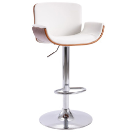 vidaXL Barová židle bílá umělá kůže (287376)
