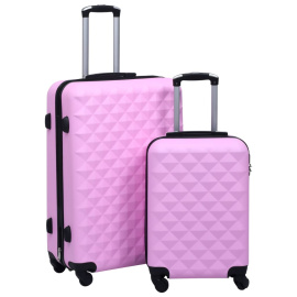 vidaXL Sada skořepinových kufrů na kolečkách 2 ks růžová ABS (92429)