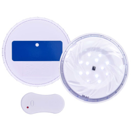 vidaXL Ponorné plovoucí bazénové LED světlo dálkové ovládání bílé (92296)