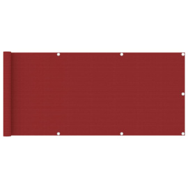 vidaXL Balkonová zástěna červená 75 x 400 cm HDPE