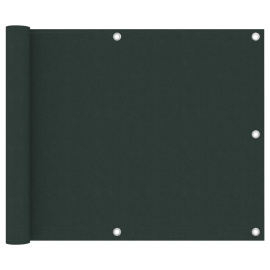 vidaXL Balkónová zástěna tmavě zelená 75 x 600 cm oxfordská látka (134999)