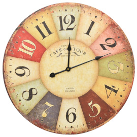 vidaXL Vintage nástěnné hodiny barevné 60 cm (325181)