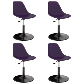 vidaXL Otočné jídelní židle 4 ks lila PP (324192)