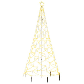 vidaXL Vánoční stromek s kovovým sloupkem 500 LED teplý bílý 3 m (328623)
