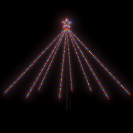 vidaXL Vánoční světelný strom dovnitř i ven 400 LED barevný 2,5 m (328734)