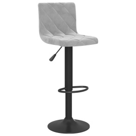 vidaXL Barová židle světle šedá samet (333720)