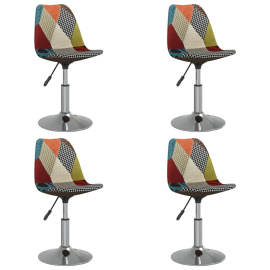 vidaXL Otočné jídelní židle 4 ks patchwork textil (338407)