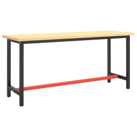 Rám pracovního stolu matně černý a červený 170 x 50 x 79 cm kov