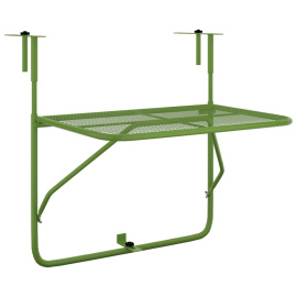 vidaXL Balkonový stolek zelený 60 x 40 cm ocel (340918)