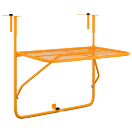 vidaXL Balkonový stolek žlutý 60 x 40 cm ocel (340920)