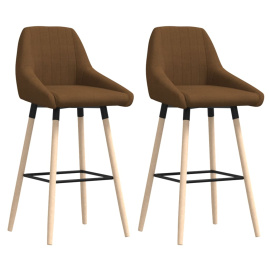 vidaXL Barové židle 2 ks hnědé textil (338751)