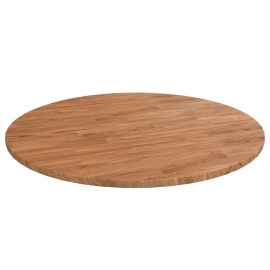 vidaXL Kulatá stolní deska světle hnědá Ø80x1,5cm ošetřený masivní dub (342963)