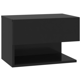vidaXL Nástěnný noční stolek černý