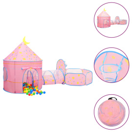 vidaXL Dětský stan na hraní s 250 míčky růžový 301 x 120 x 128 cm (3107736)