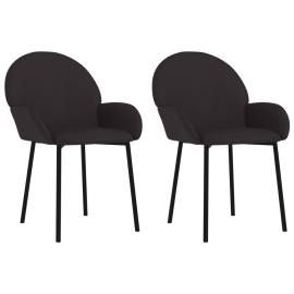 vidaXL Jídelní židle 2 ks černé umělá kůže (344761)