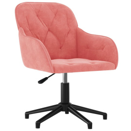 vidaXL Otočná kancelářská židle růžová samet (344860)