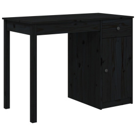 vidaXL Psací stůl černý 100 x 50 x 75 cm masivní borové dřevo