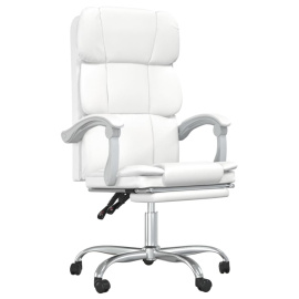 vidaXL Polohovací kancelářská židle bílá umělá kůže (349634)