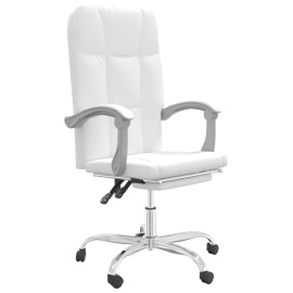 vidaXL Polohovací kancelářská židle bílá umělá kůže (349644)
