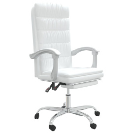 vidaXL Polohovací kancelářská židle bílá umělá kůže (349658)