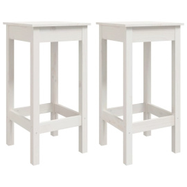 vidaXL Barové židle 2 ks bílé 40 x 40 x 78 cm masivní borové dřevo (822138)