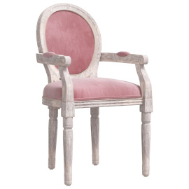 vidaXL Jídelní židle růžová 54 x 56 x 96,5 cm samet (344485)