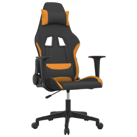 vidaXL Herní židle černá a oranžová textil