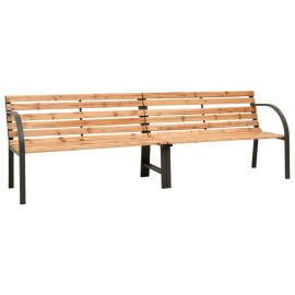 vidaXL Dvojitá zahradní lavice 225 cm masivní jedlové dřevo (319575)