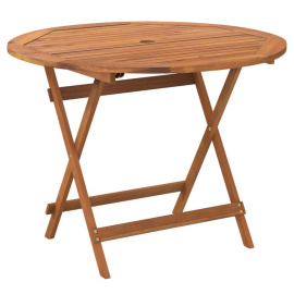 vidaXL Skládací zahradní stůl Ø 90 x 75 cm masivní akáciové dřevo (319670)