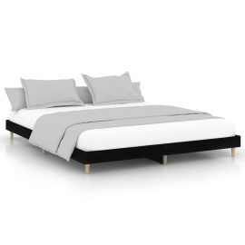 vidaXL Rám postele černý 200 x 200 cm kompozitní dřevo