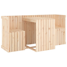 vidaXL Balkonový set 2místný masivní borové dřevo (825058)