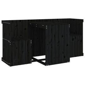 vidaXL Balkonový set 2místný černý masivní borové dřevo (825062)