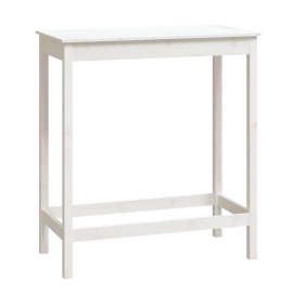 vidaXL Barový stolek bílý 100 x 50 x 110 cm masivní borové dřevo (833266)